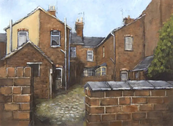DB2434 Backyards IV A5 signed ltd edition print by David Brammeld Print from Barewall Art Gallery