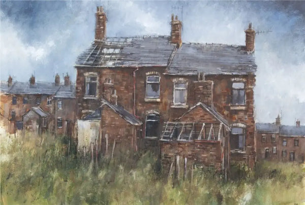 DB2437 Derelict City I A5 signed ltd edition print by David Brammeld Print from Barewall Art Gallery