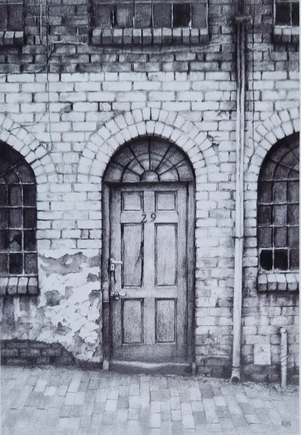 DB2455 Birmingham Door A5 signed ltd edition print by David Brammeld Print from Barewall Art Gallery
