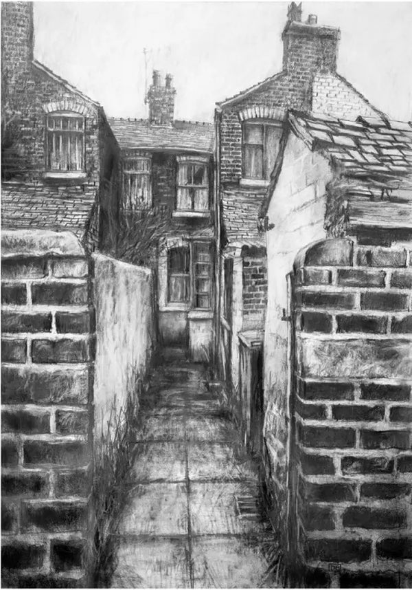 DB2466 Back Yard II A5 signed ltd edition print by David Brammeld Print from Barewall Art Gallery