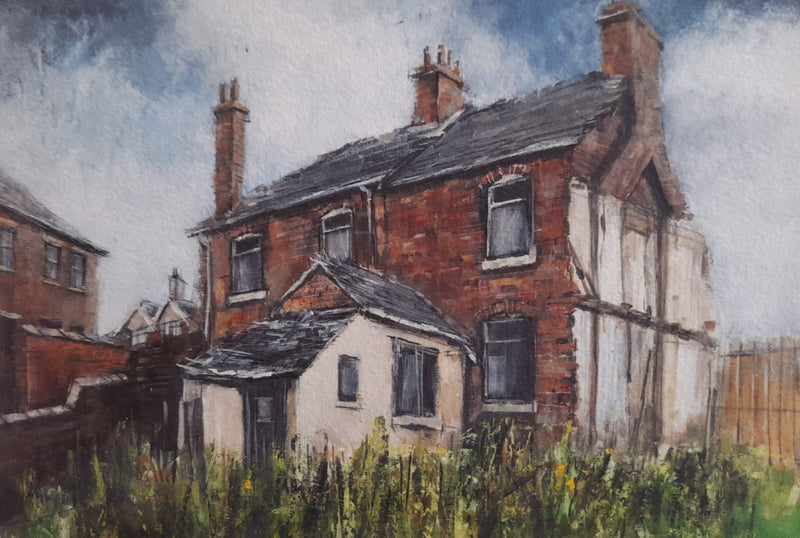 DB2467 Derelict City II A5 signed ltd edition print by David Brammeld by Barewall