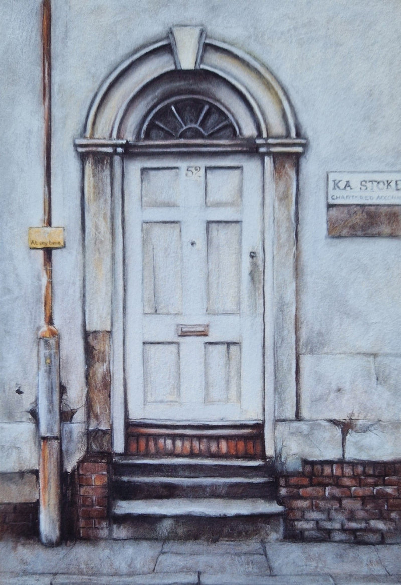 DB2469 White Door A5 signed ltd edition print by David Brammeld by Barewall
