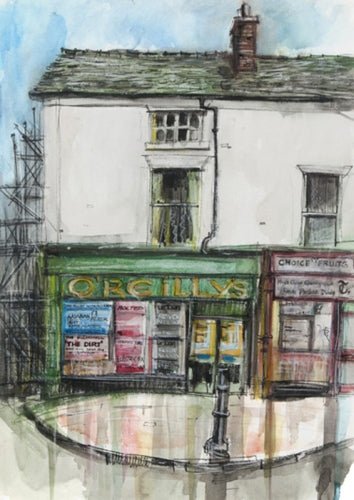 DB2472 O'Reilly's Bar A5 signed ltd edition print by David Brammeld by Barewall
