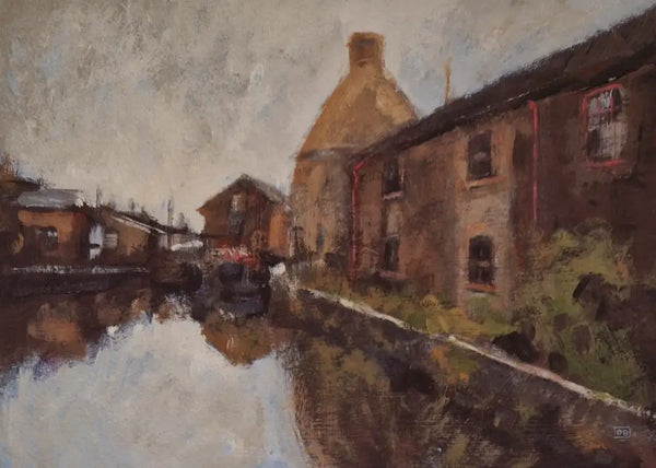 DB2481 Canal Scene signed A5 ltd edition print by David Brammeld Print from Barewall Art Gallery