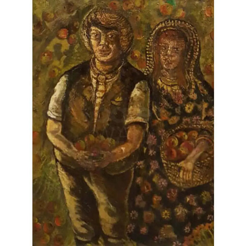 DH20 The Apple Pickers, Oil by Derek Higginson Original Art from Barewall Art Gallery