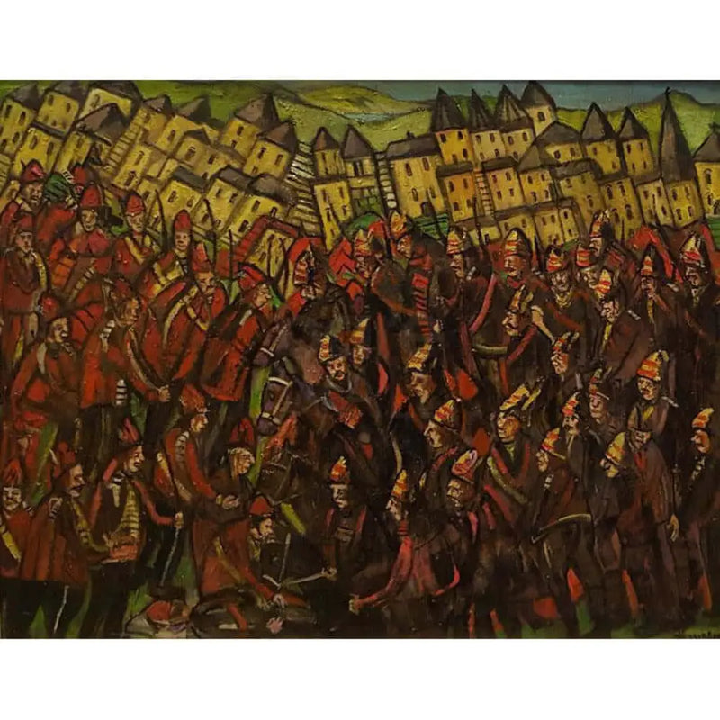 DH32 French Battle, Oil by Derek Higginson Original Art from Barewall Art Gallery