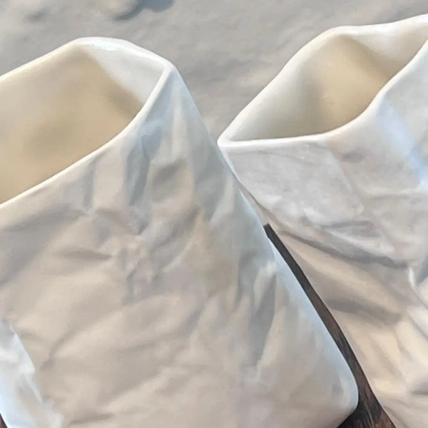 DH7 Two set of Crumple Vases by Dave Harper Ceramics from Barewall Art Gallery