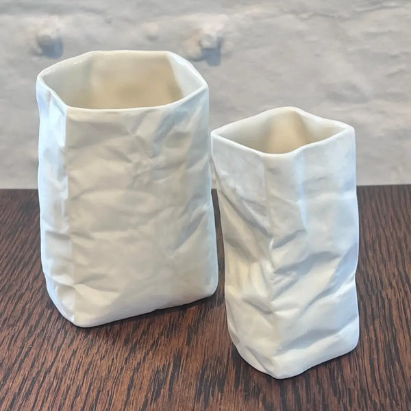 DH7 Two set of Crumple Vases by Dave Harper Ceramics from Barewall Art Gallery