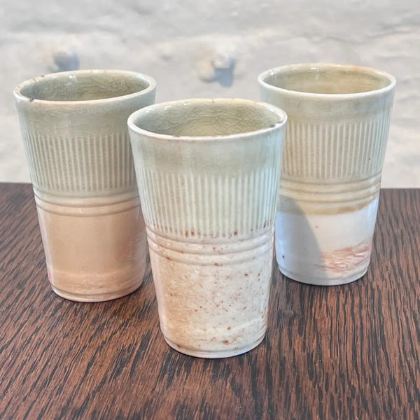 DH8 Set of Three Ceramic Porcelain Mini Vases 2024 by Dave Harper Ceramics from Barewall Art Gallery