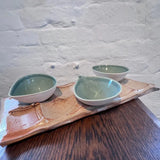 DH9 Ceramic Three Cupped Dishes with Bespoke Platter 2024 by Dave Harper Ceramics from Barewall Art Gallery