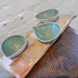 DH9 Ceramic Three Cupped Dishes with Bespoke Platter 2024 by Dave Harper Ceramics from Barewall Art Gallery