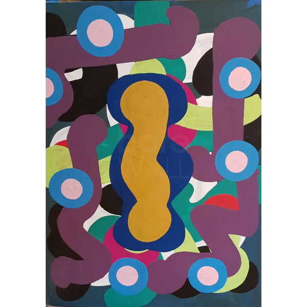 EN048 Untitled acrylic by Enos Lovatt Original Art from Barewall Art Gallery