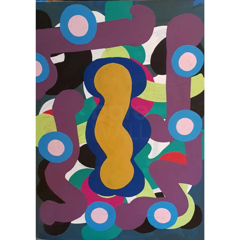 EN048 Untitled acrylic by Enos Lovatt Original Art from Barewall Art Gallery