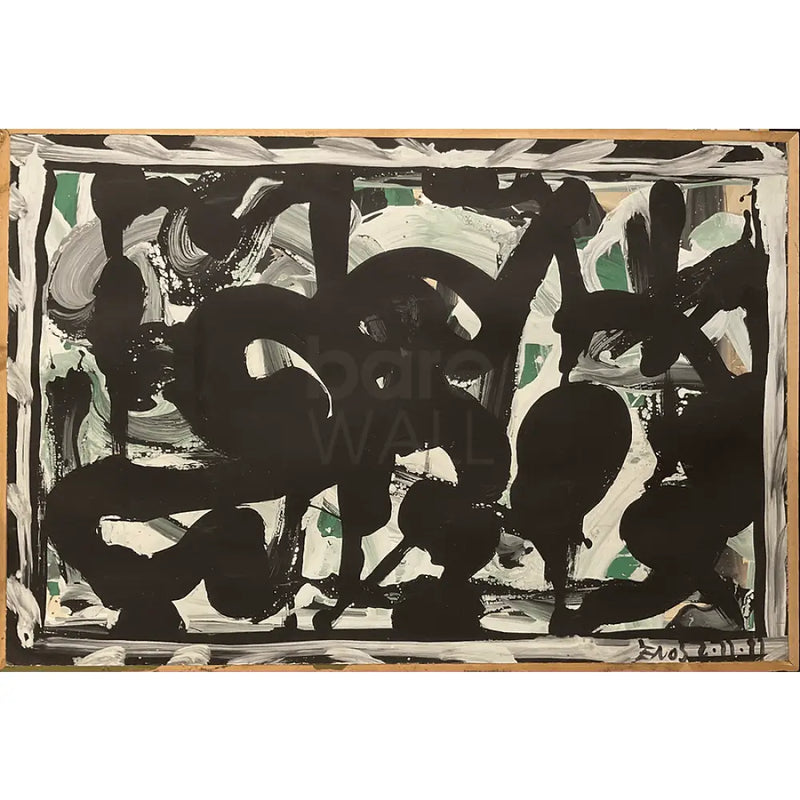 EN050 Gestural Acrylic Flow I 1989 by Enos Lovatt Original Art from Barewall Art Gallery