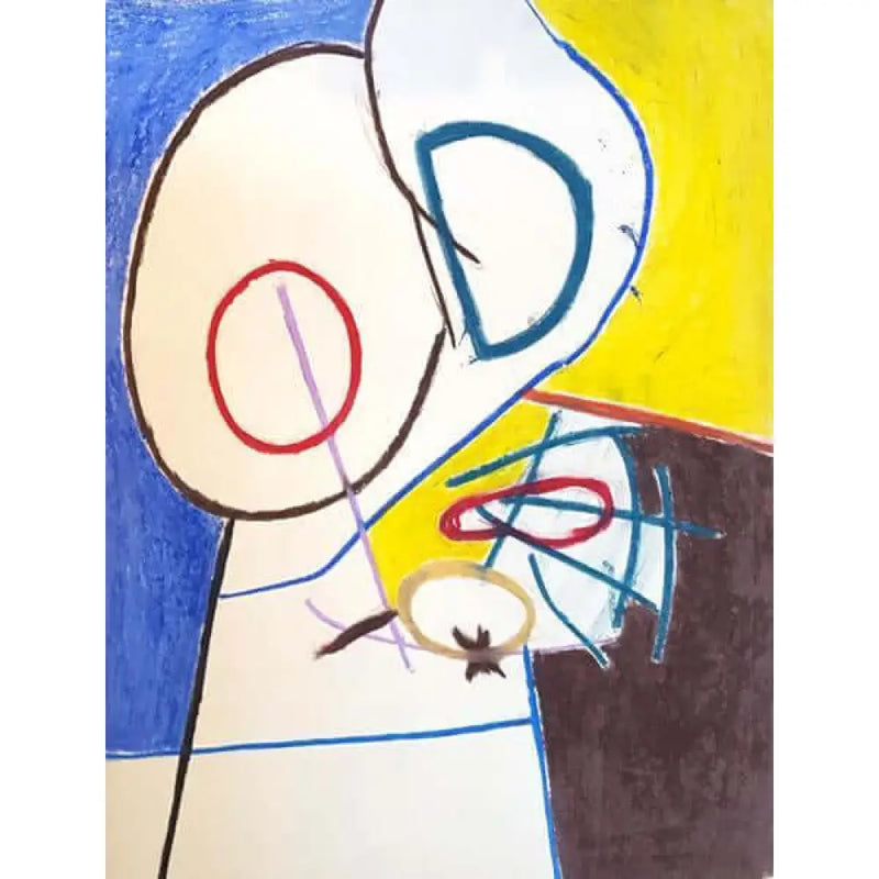 EN09P Abstract Nude 1970s on Paper by Enos Lovatt Original Art from Barewall Art Gallery