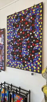 EN0CB001 Abstract 1989 acrylic on cardboard by Enos Lovatt Original Art from Barewall Art Gallery