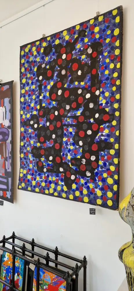 EN0CB001 Abstract 1989 acrylic on cardboard by Enos Lovatt Original Art from Barewall Art Gallery