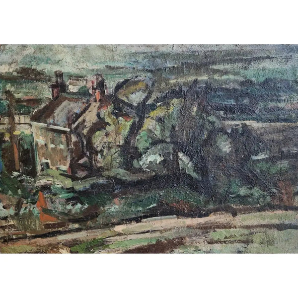 EN13Oil Landscape 1955 by Enos Lovatt Original Art from Barewall Art Gallery