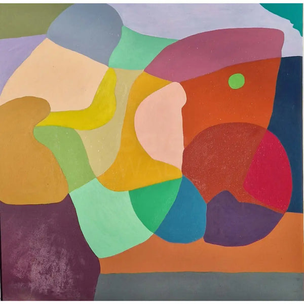 ENL007 Abstract Head Painting c1960s by Enos Lovatt Original Art from Barewall Art Gallery