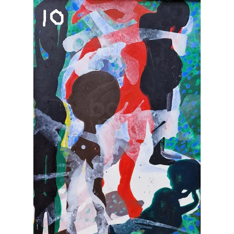 ENLA001 Small Acrylic Flow Series 1990s by Enos Lovatt 10 Original Art from Barewall Art Gallery