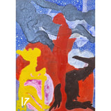 ENLA001 Small Acrylic Flow Series 1990s by Enos Lovatt 17 - SOLD Original Art from Barewall Art Gallery