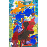 ENLA001 Small Acrylic Flow Series 1990s by Enos Lovatt 19 - SOLD Original Art from Barewall Art Gallery