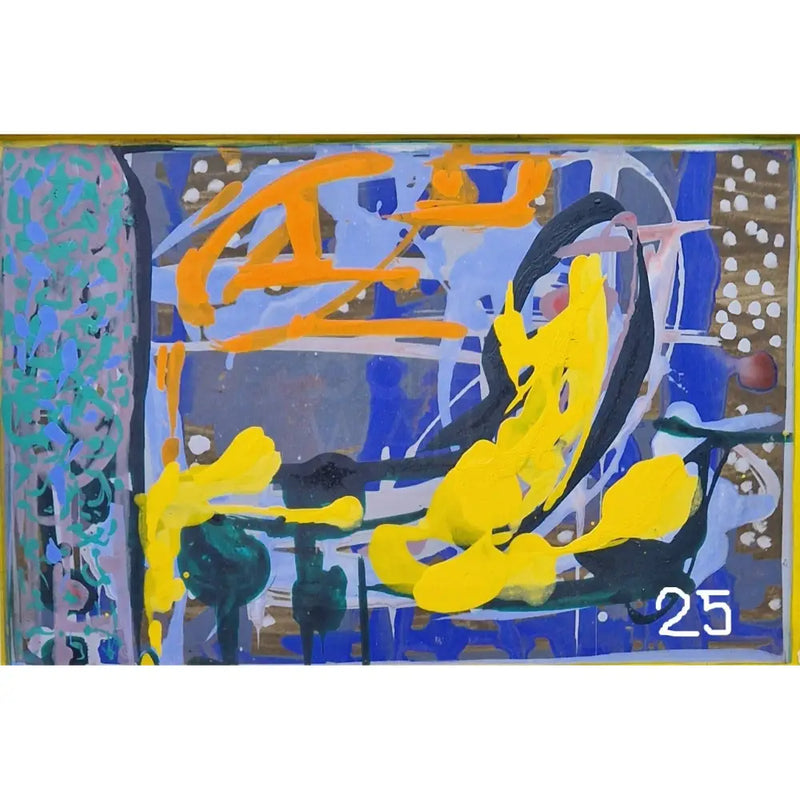 ENLA001 Small Acrylic Flow Series 1990s by Enos Lovatt 25 Original Art from Barewall Art Gallery