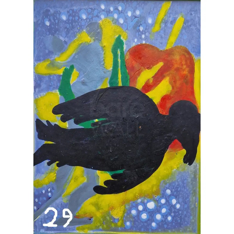 ENLA001 Small Acrylic Flow Series 1990s by Enos Lovatt 29 Original Art from Barewall Art Gallery