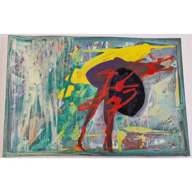 ENLA001 Small Acrylic Flow Series 1990s by Enos Lovatt 32 - SOLD Original Art from Barewall Art Gallery