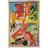 ENLA001 Small Acrylic Flow Series 1990s by Enos Lovatt Original Art from Barewall Art Gallery