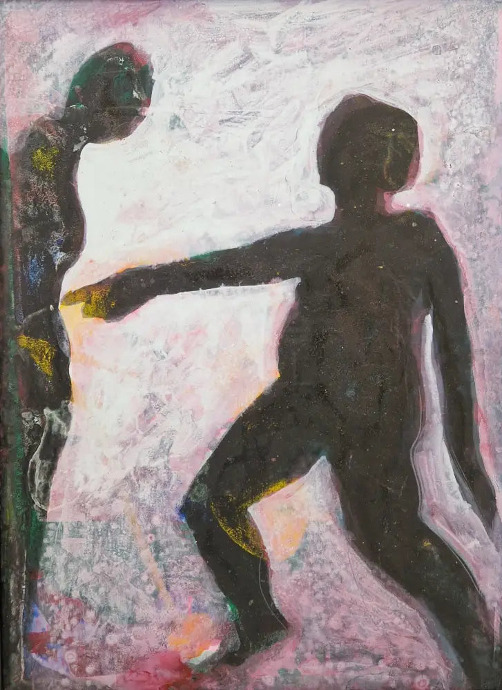 ENLA001 Small Acrylic Flow Series 1990s by Enos Lovatt Original Art from Barewall Art Gallery