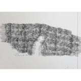 Figure in Landscape Drawing 1979 by Jack Simcock Original Art from Barewall Art Gallery