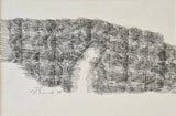 Figure in Landscape Drawing 1979 by Jack Simcock Original Art from Barewall Art Gallery