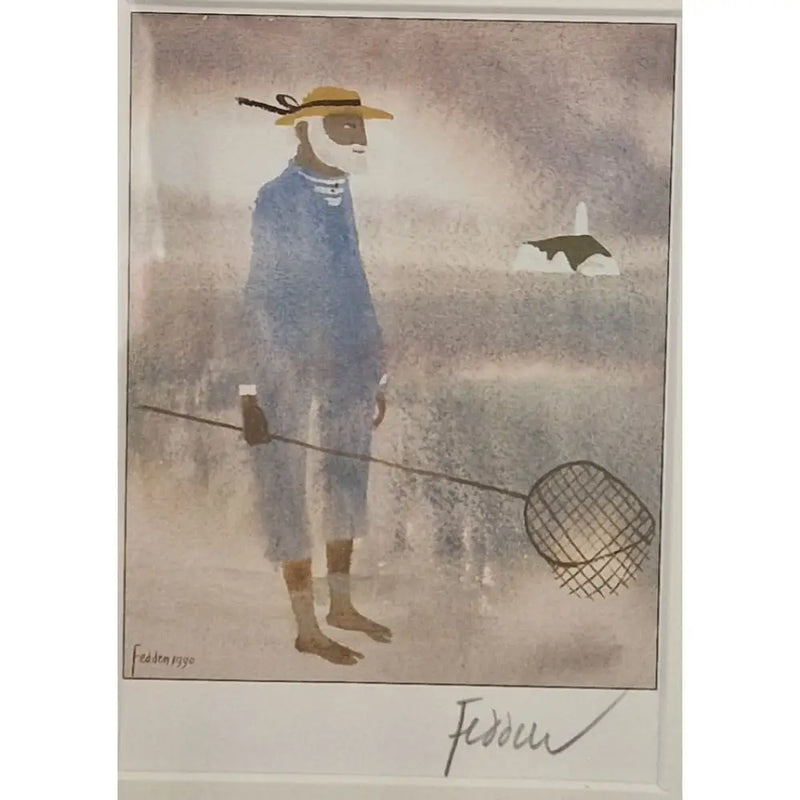 Fisherman by Mary Fedden RA signed limited edition print Print from Barewall Art Gallery
