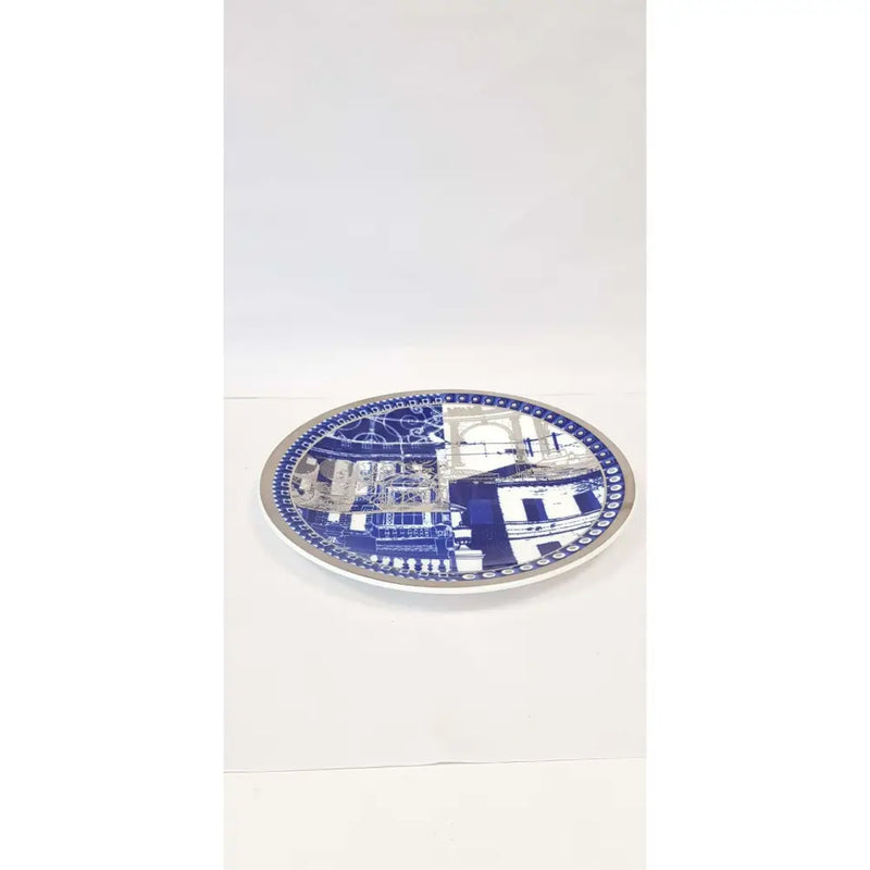 FLUX Archibex Collection by Rebecca Hogg for FLUX Stoke on Trent Plate 8" Platinum Ceramics from Barewall Art Gallery