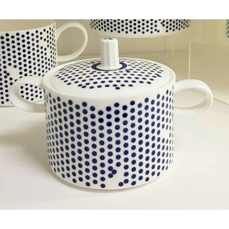 FLUX Bendot Collection by Marcus Steel for FLUX Stoke on Trent Sugar Pot Cobalt Ceramics from Barewall Art Gallery