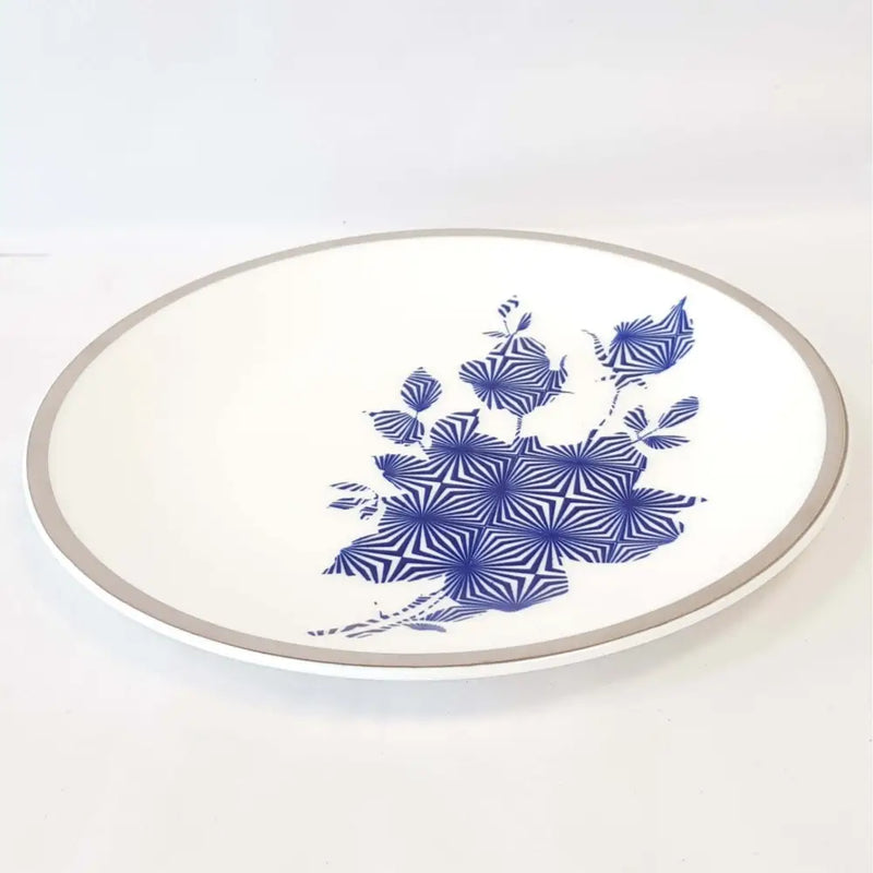 FLUX Geometrix Collection by Sarah Callard for FLUX Stoke on Trent Plate 8" Platinum Ceramics from Barewall Art Gallery