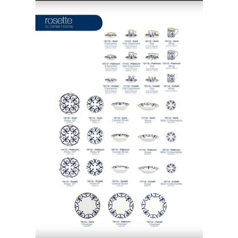 FLUX Rosette Collection by Denise Maloney for FLUX Stoke on Trent Ceramics from Barewall Art Gallery