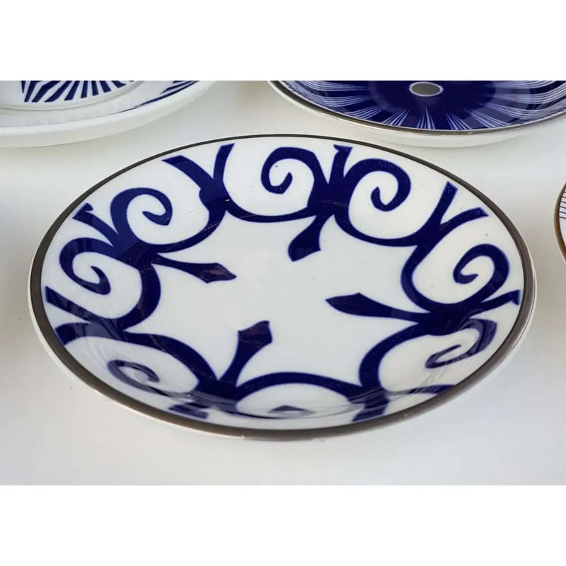 FLUX Rosette Collection by Denise Maloney for FLUX Stoke on Trent Mini collectable 5" Plate Platinum Ceramics from Barewall Art Gallery