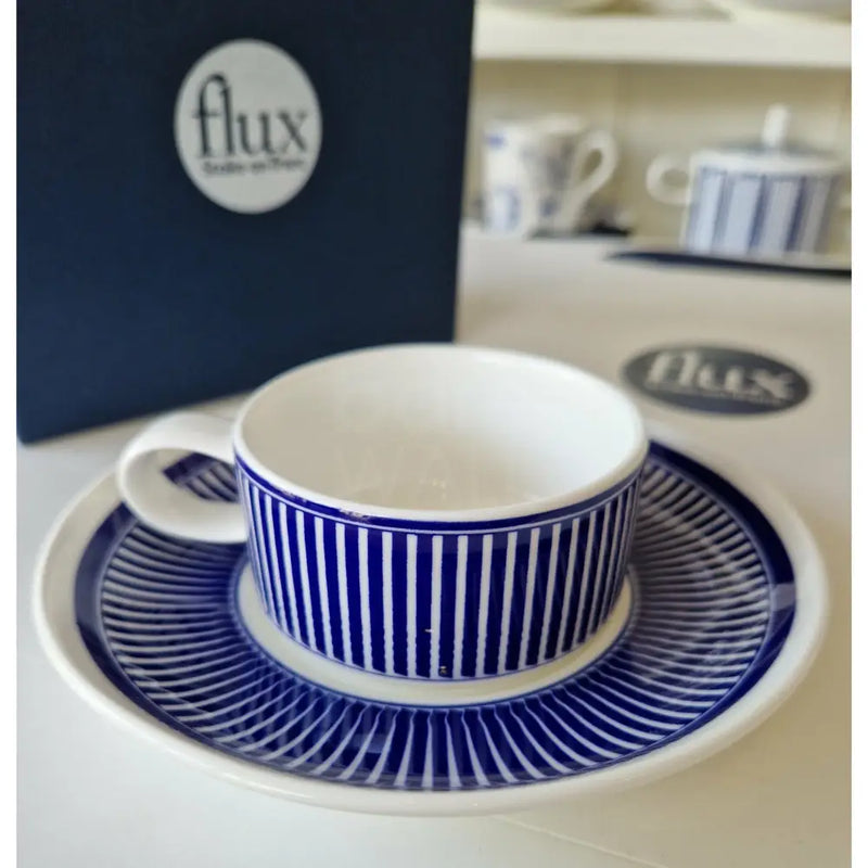 FLUX Solas Collection by Anthony Horrigan for FLUX Stoke on Trent Espresso cup and saucer Cobalt Ceramics from Barewall Art Gallery
