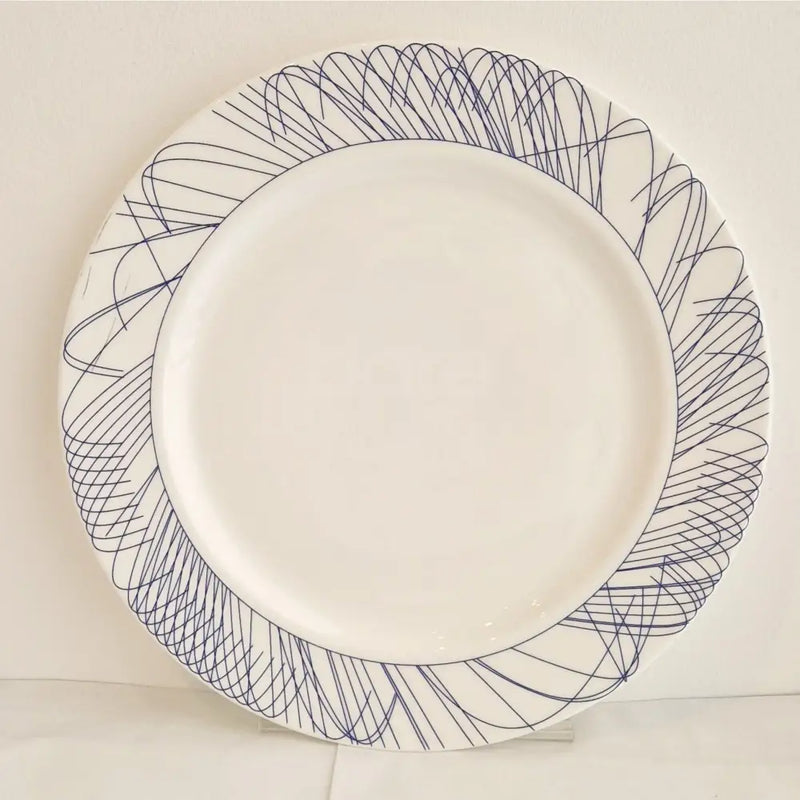 FLUX Spiro Collection by Harry Davies for FLUX Stoke on Trent Charger 14" Cobalt Ceramics from Barewall Art Gallery