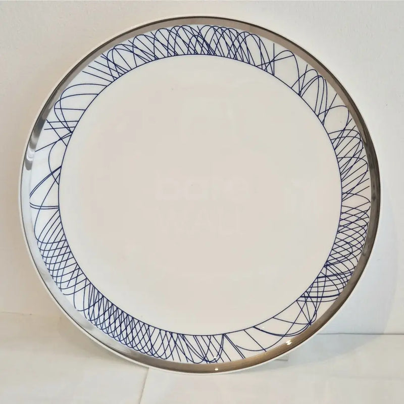 FLUX Spiro Collection by Harry Davies for FLUX Stoke on Trent Plate 10" Platinum Ceramics from Barewall Art Gallery