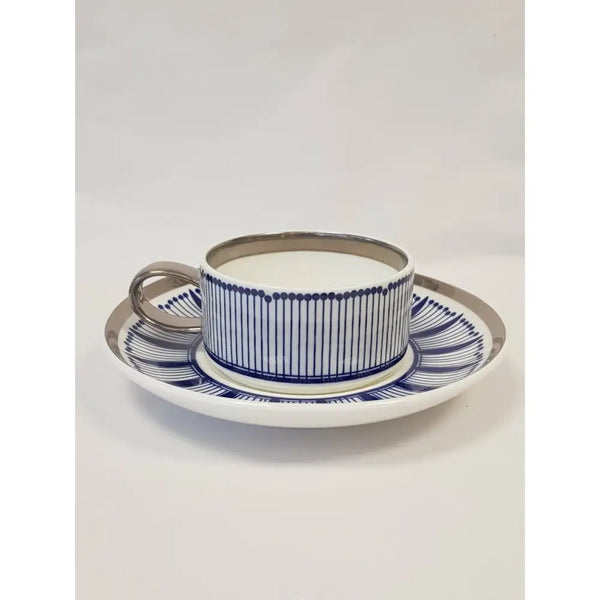 FLUX Tropical Collection by Neusa Bossa for FLUX Stoke on Trent Espresso cup and saucer Platinum Ceramics from Barewall Art Gallery