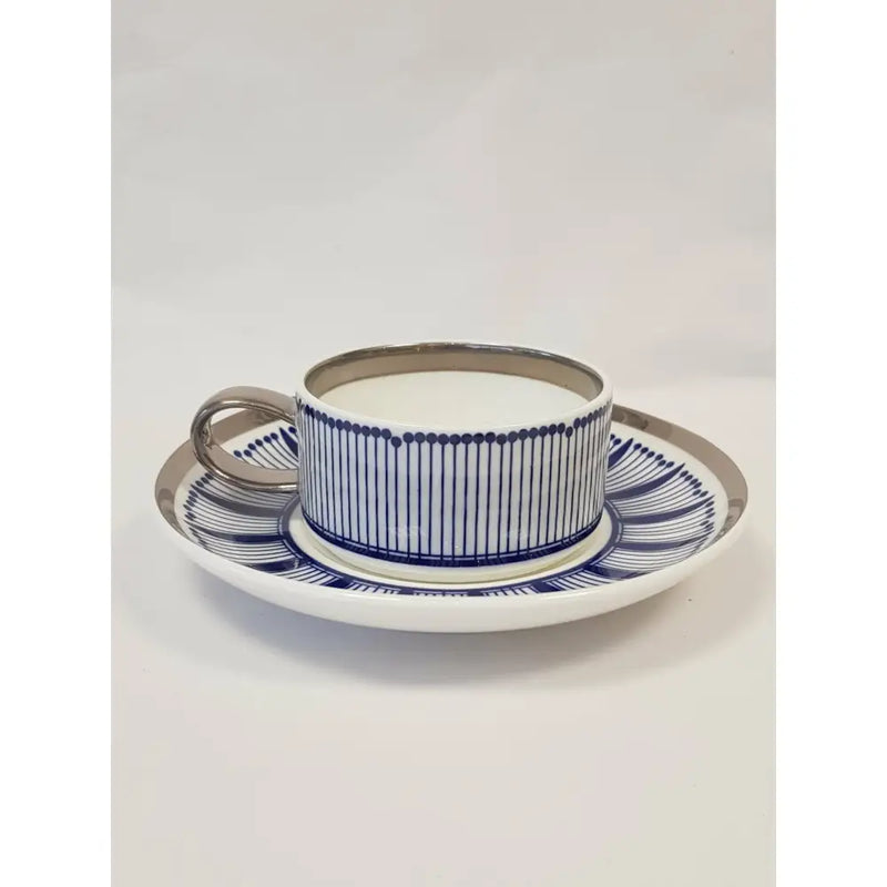 FLUX Tropical Collection by Neusa Bossa for FLUX Stoke on Trent Espresso cup and saucer Platinum Ceramics from Barewall Art Gallery