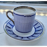 FLUX Tropical Collection by Neusa Bossa for FLUX Stoke on Trent Tall espresso cup and saucer Platinum Ceramics from Barewall Art Gallery