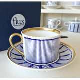 FLUX Tropical Collection by Neusa Bossa for FLUX Stoke on Trent Tea cup and saucer Gold Ceramics from Barewall Art Gallery
