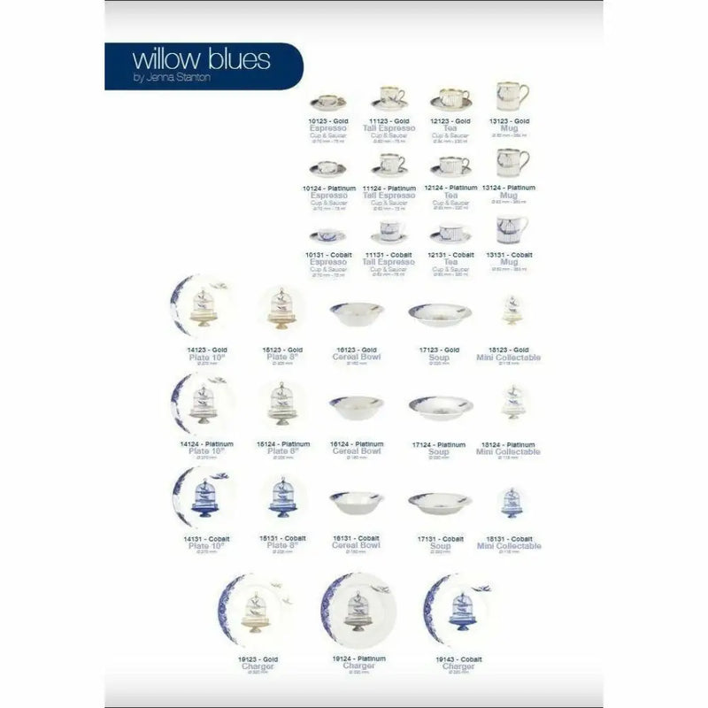 FLUX Willow Blues range by Jenna Stanton for FLUX Stoke on Trent Ceramics from Barewall Art Gallery