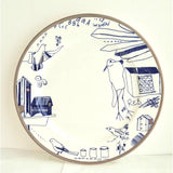 FLUX Zoo range by Rebecca Hogg for FLUX Stoke on Trent Charger Platinum Ceramics from Barewall Art Gallery