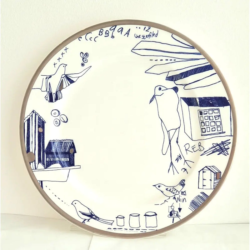 FLUX Zoo range by Rebecca Hogg for FLUX Stoke on Trent Charger Platinum Ceramics from Barewall Art Gallery