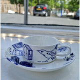 FLUX Zoo range by Rebecca Hogg for FLUX Stoke on Trent Espresso cup and saucer Cobalt Ceramics from Barewall Art Gallery